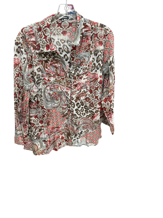 Top Long Sleeve By Notations In Paisley, Size: Xl