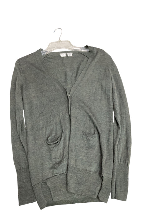 Sweater Cardigan By Gap In Charcoal, Size: Xs