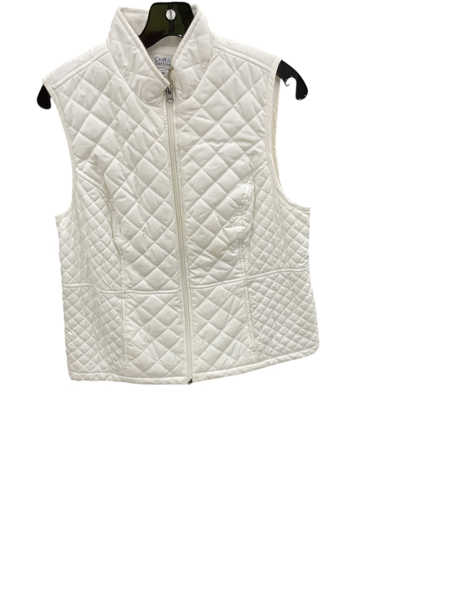 Vest Puffer & Quilted By Croft And Barrow In White, Size: Petite  Medium