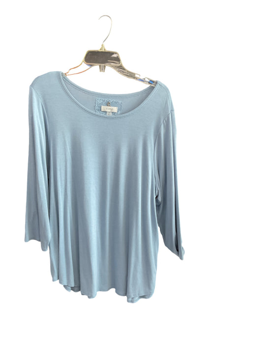 Top Long Sleeve By Cupio In Blue, Size: 18