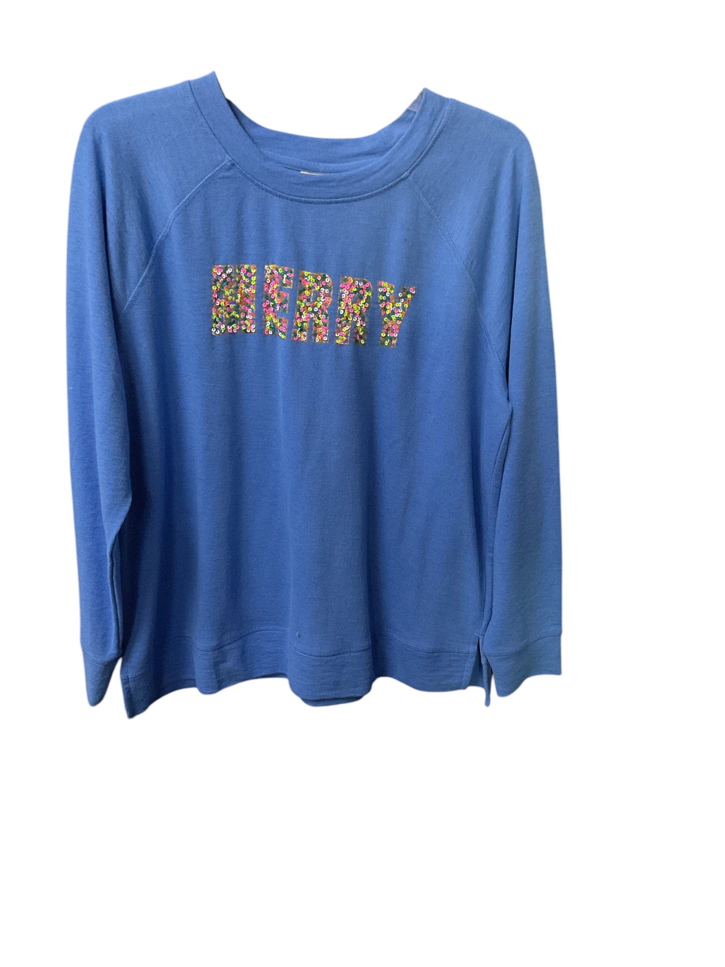 Top Long Sleeve By Style And Company In Blue, Size: L