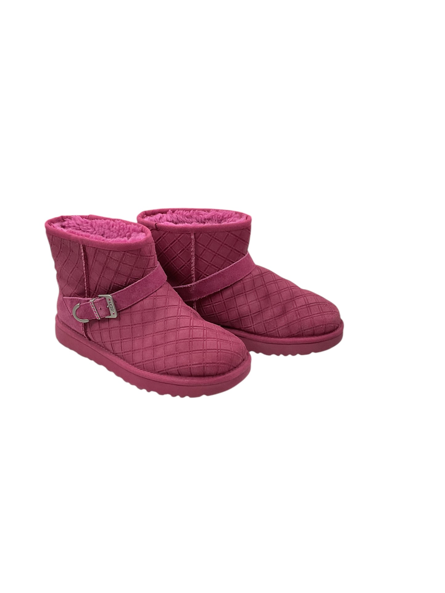 Boots Leather By Ugg In Fuschia, Size: 9