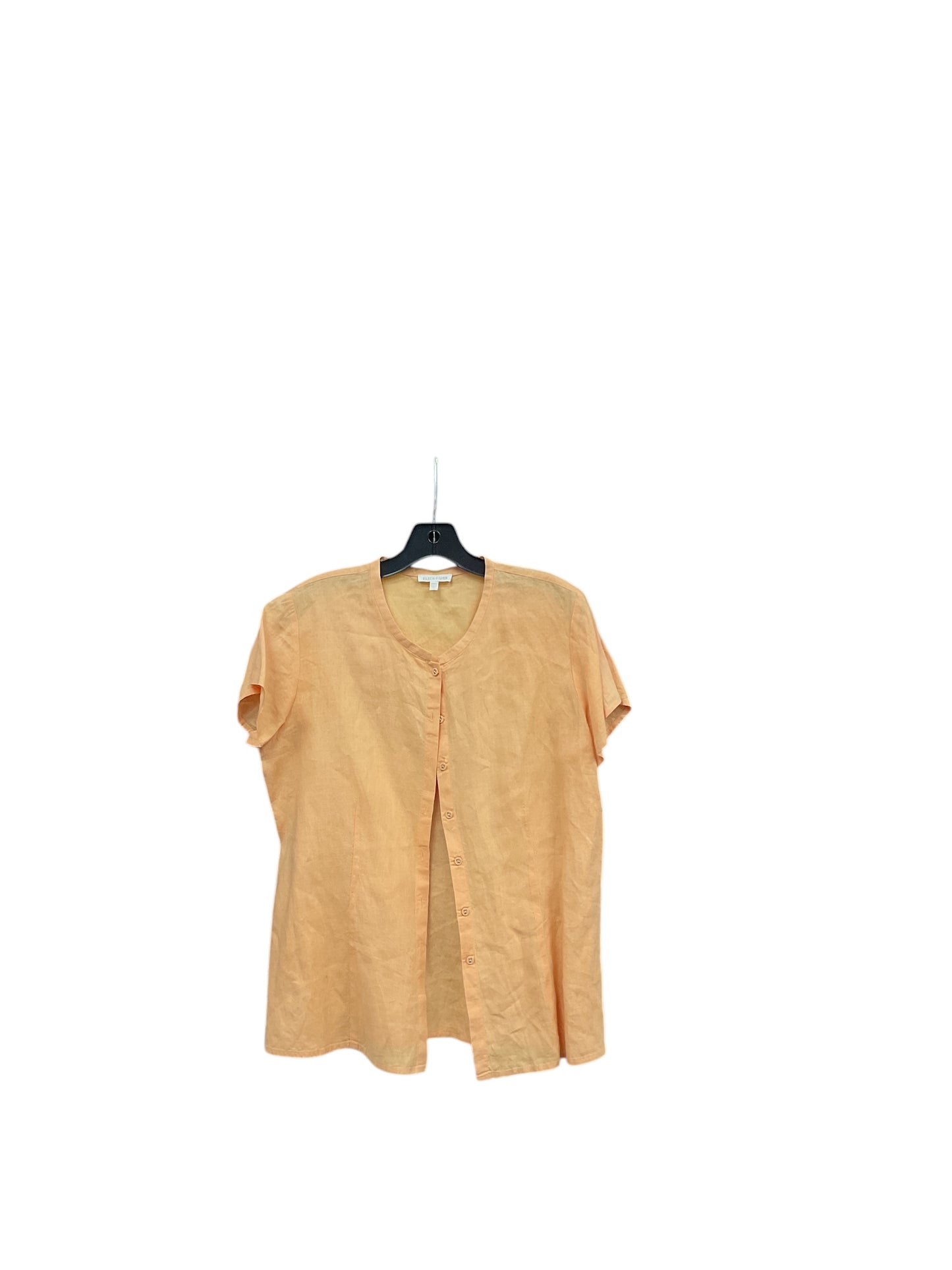 Top Short Sleeve By Eileen Fisher In Orange, Size: M