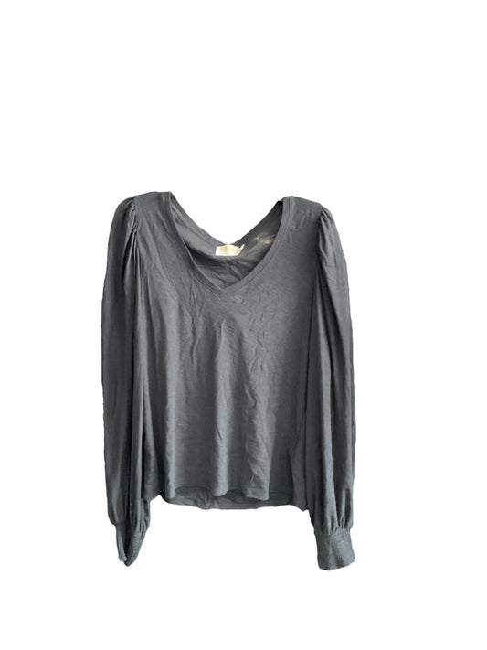 Top Long Sleeve By Nation In Black, Size: L