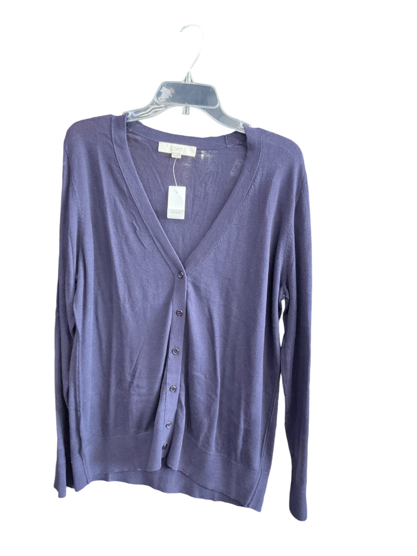 Sweater Cardigan By Loft In Navy, Size: Xxl