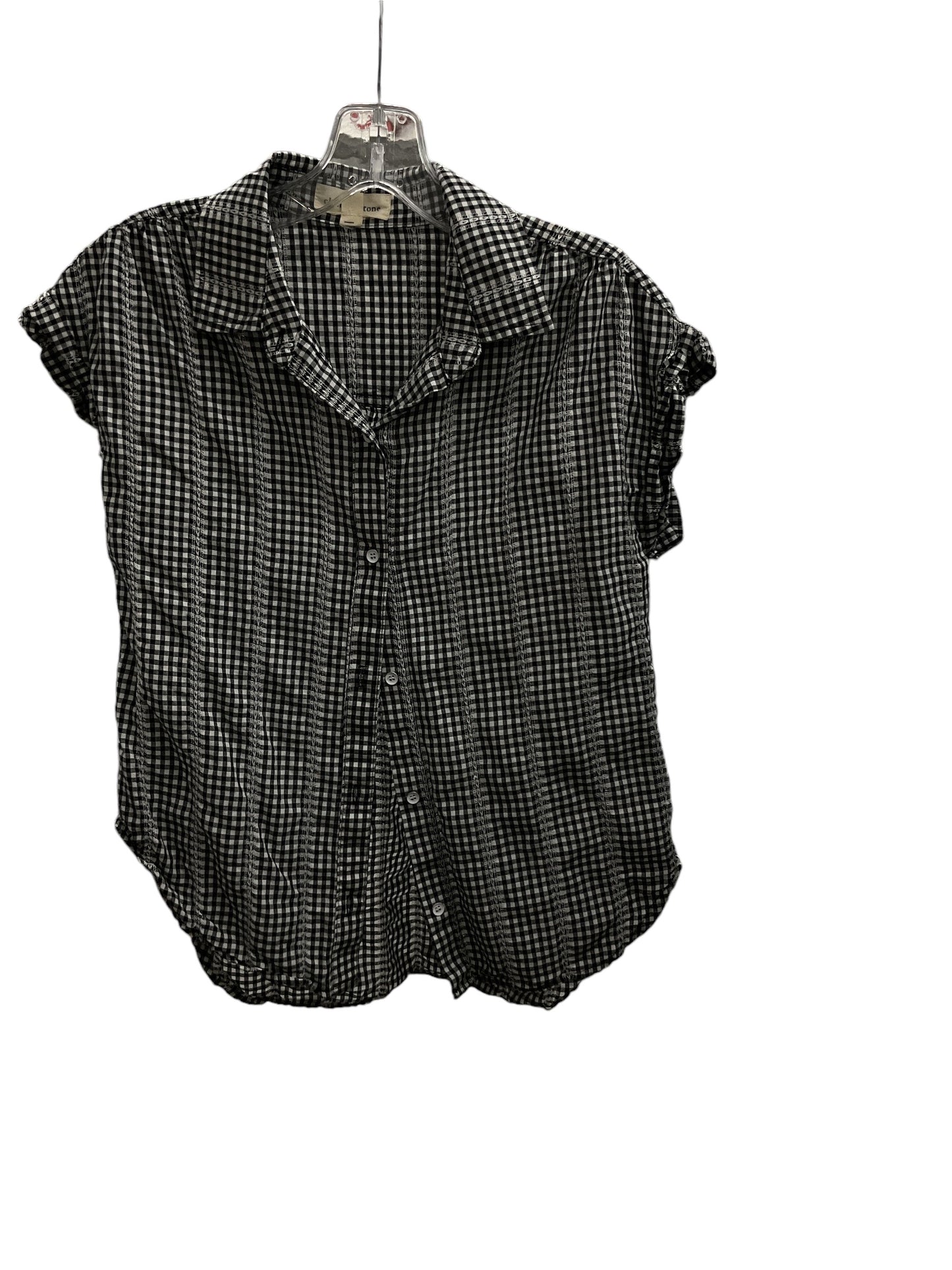 Top Short Sleeve By Cloth & Stone In Black & White, Size: Xs