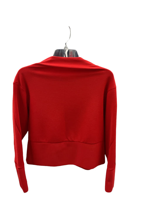 Athletic Top Long Sleeve Crewneck By Nike In Red, Size: S