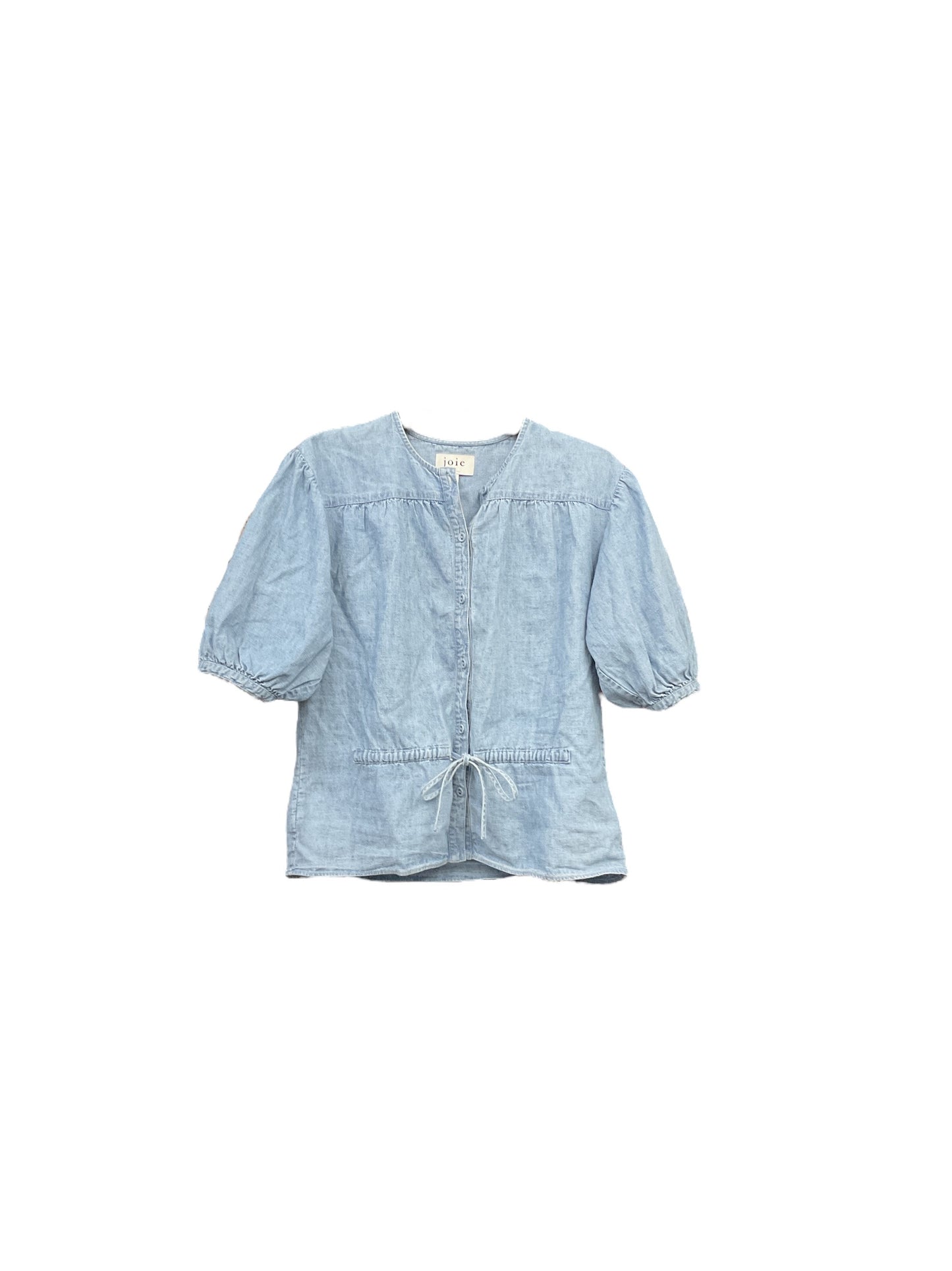 Top Short Sleeve By Joie In Blue Denim, Size: Xs