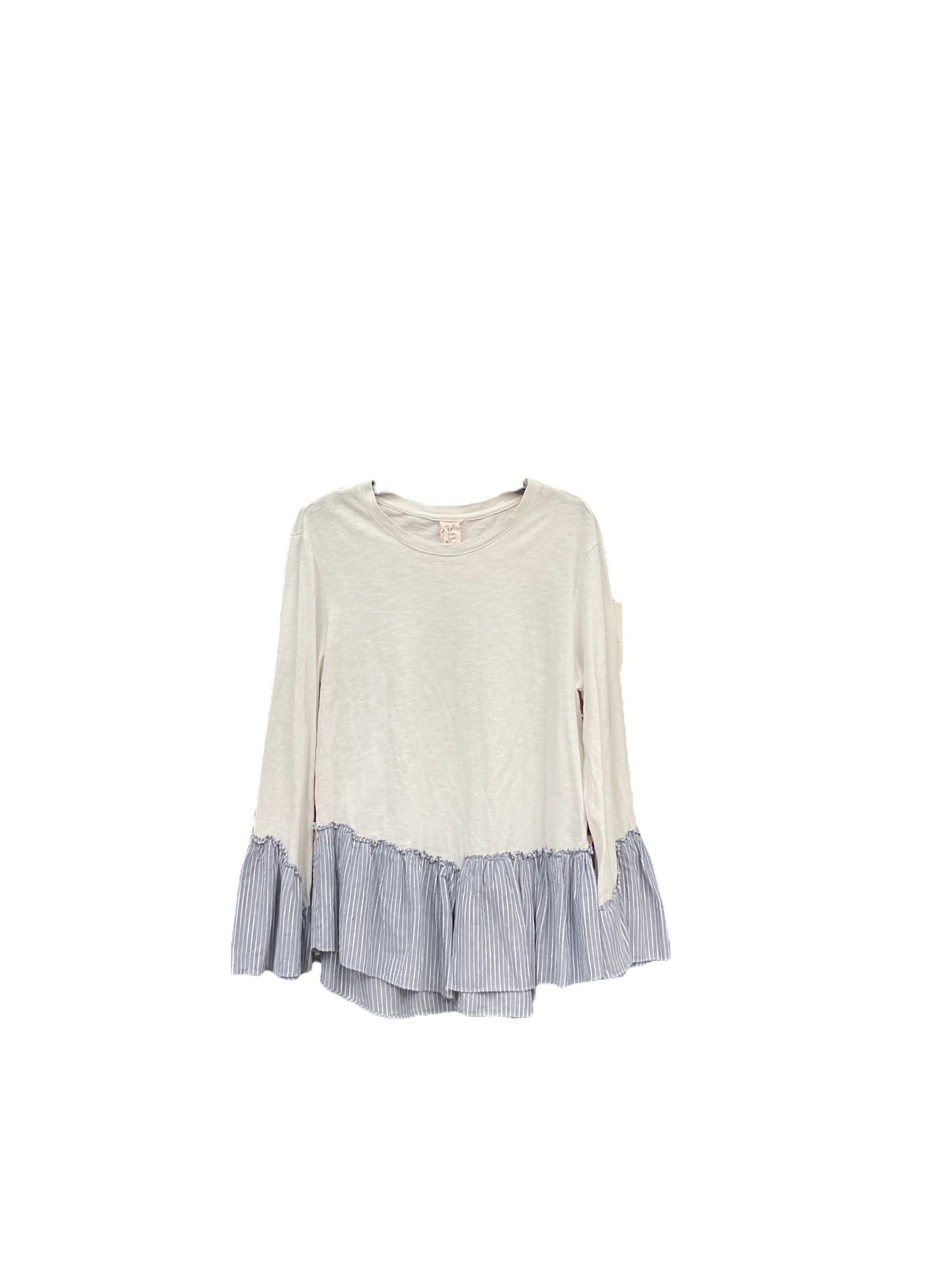 Top Long Sleeve By Cma In Blue & White, Size: L