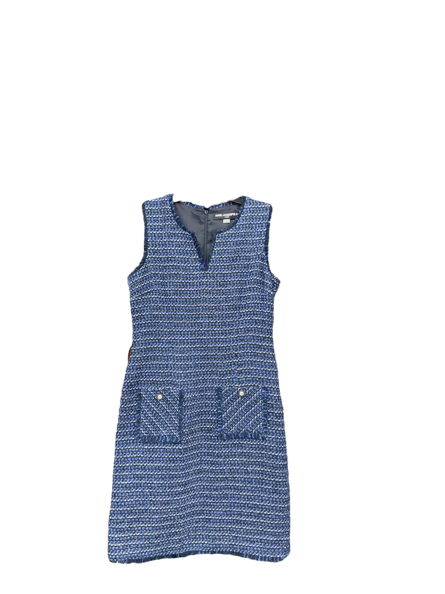 Dress Work By Karl Lagerfeld In Blue, Size: 4