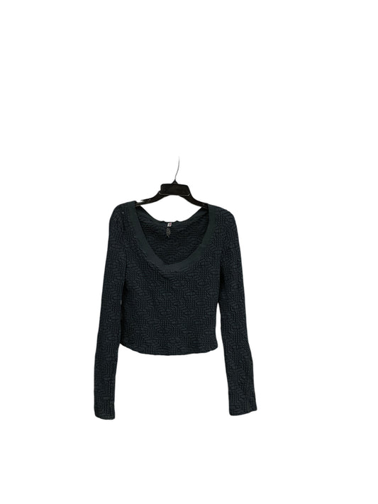 Athletic Top Long Sleeve Crewneck By Free People In Black, Size: L