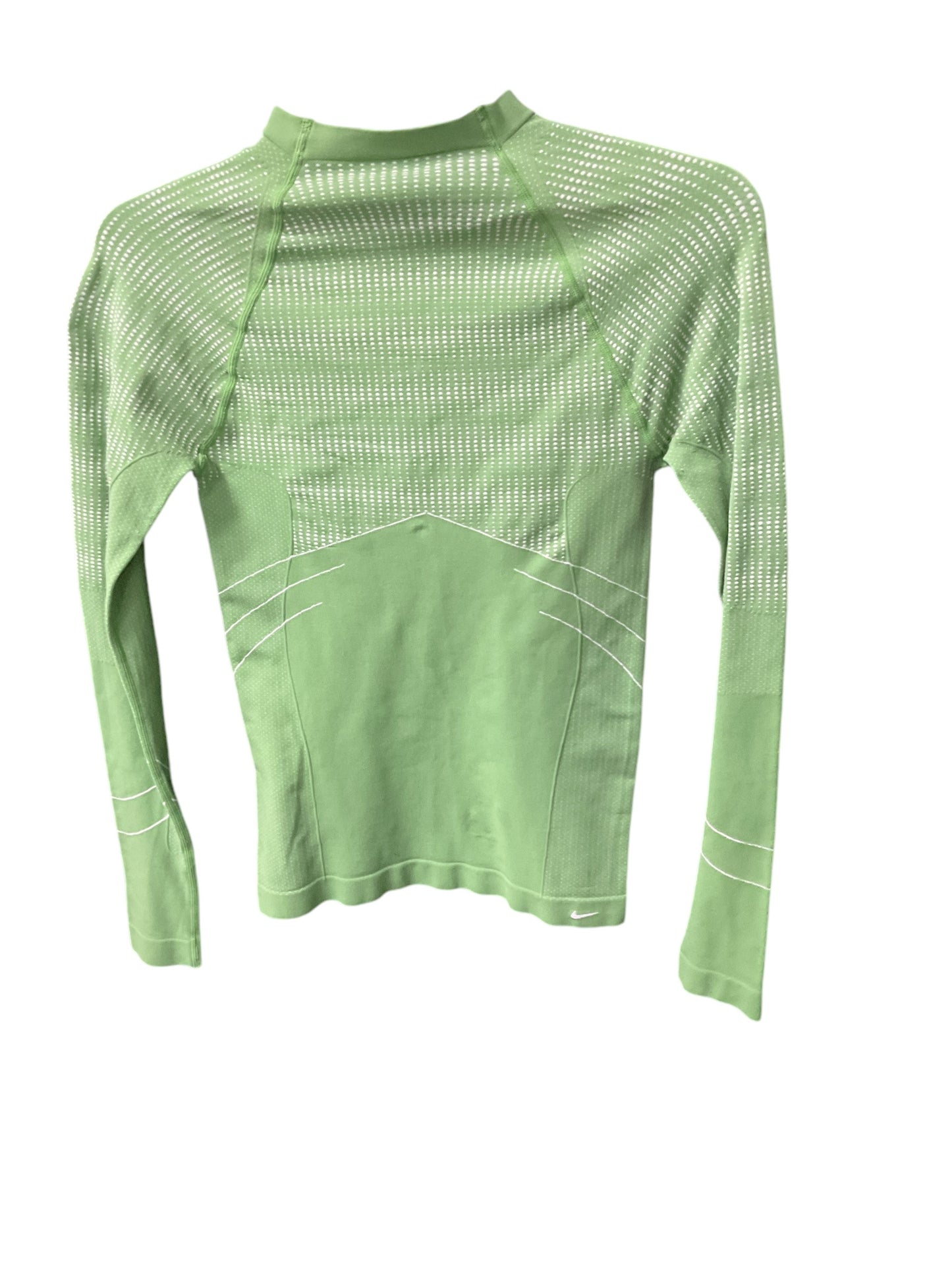 Athletic Top Long Sleeve Crewneck By Nike In Green, Size: S