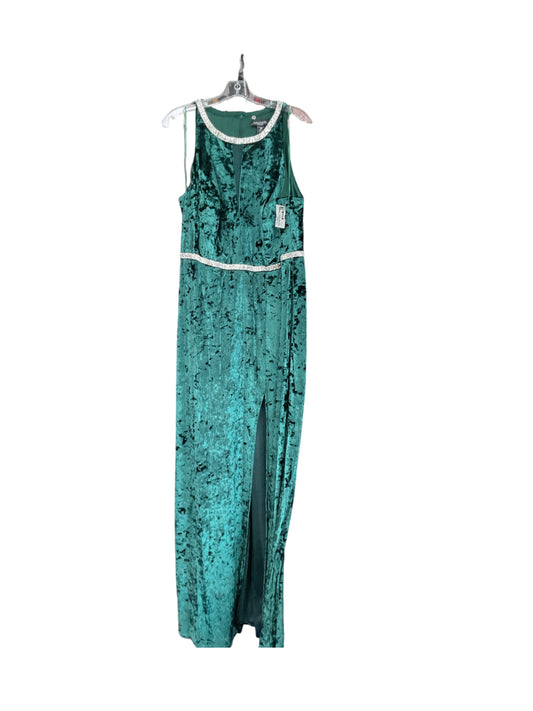 Dress Party Long By R And M Richards In Green, Size: 18