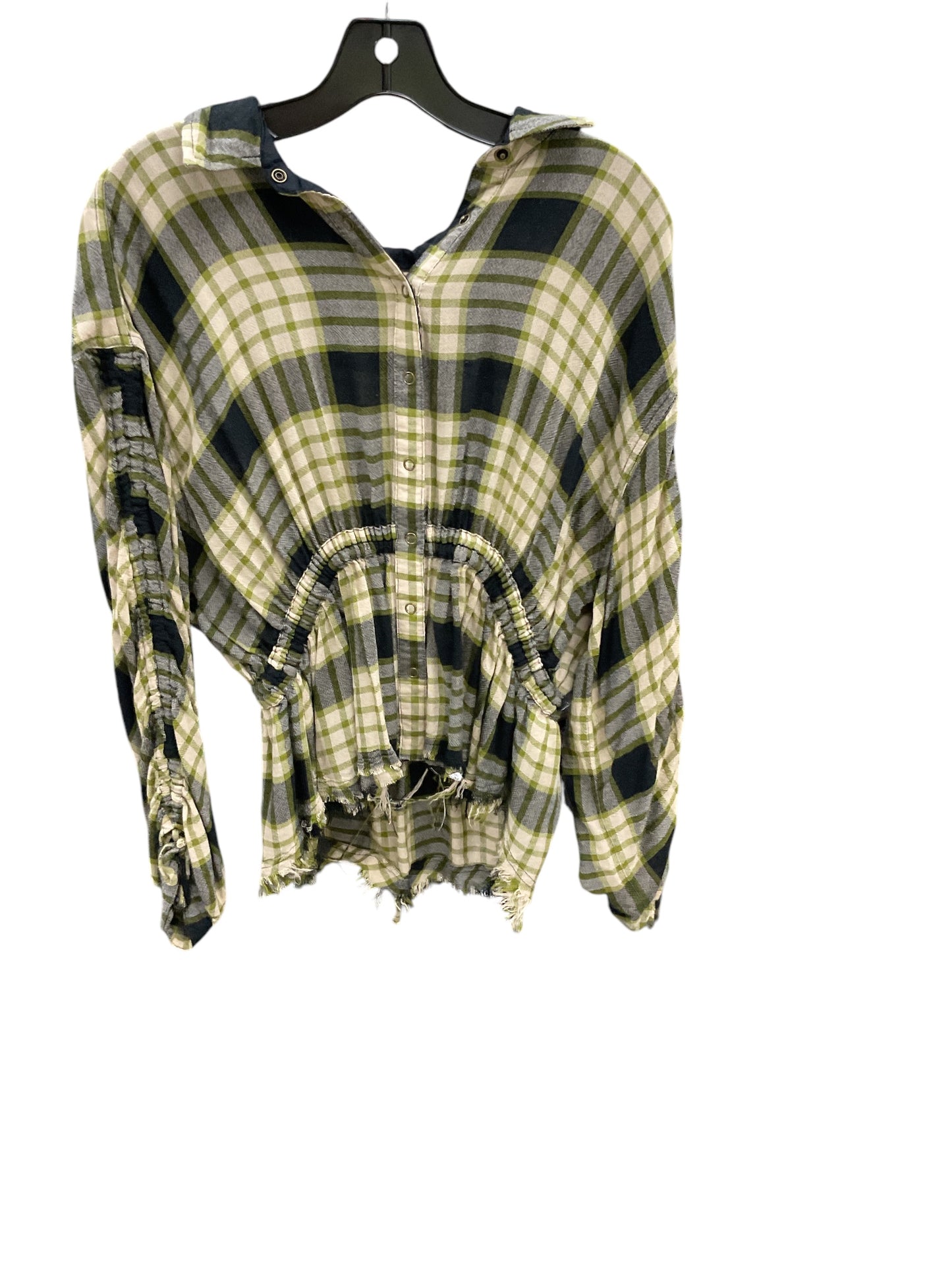 Top Long Sleeve By We The Free In Plaid Pattern, Size: M