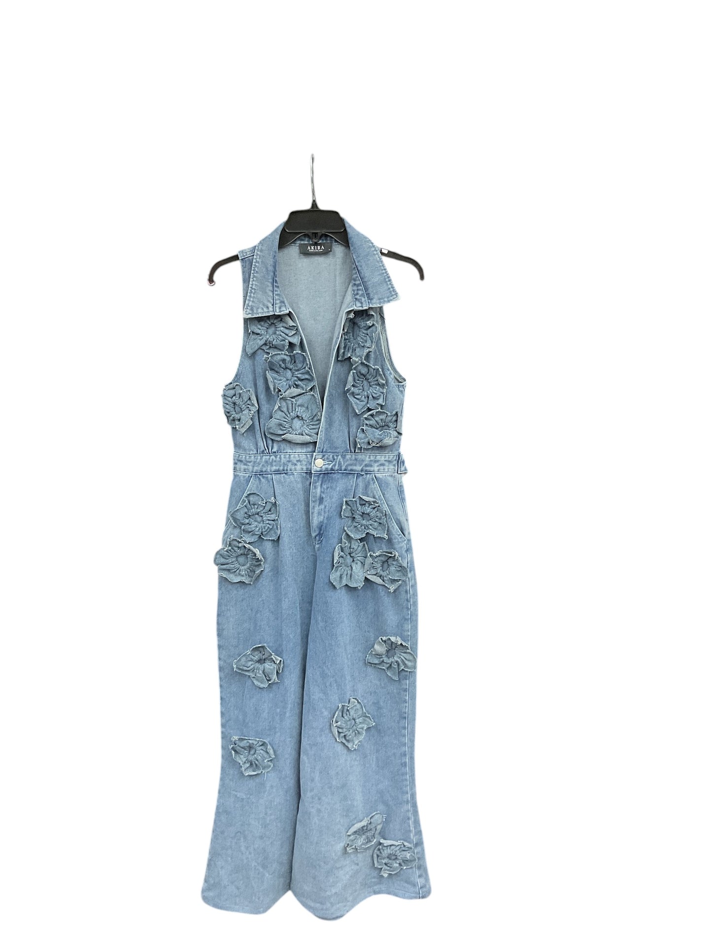 Jumpsuit By Akira In Blue Denim, Size: L