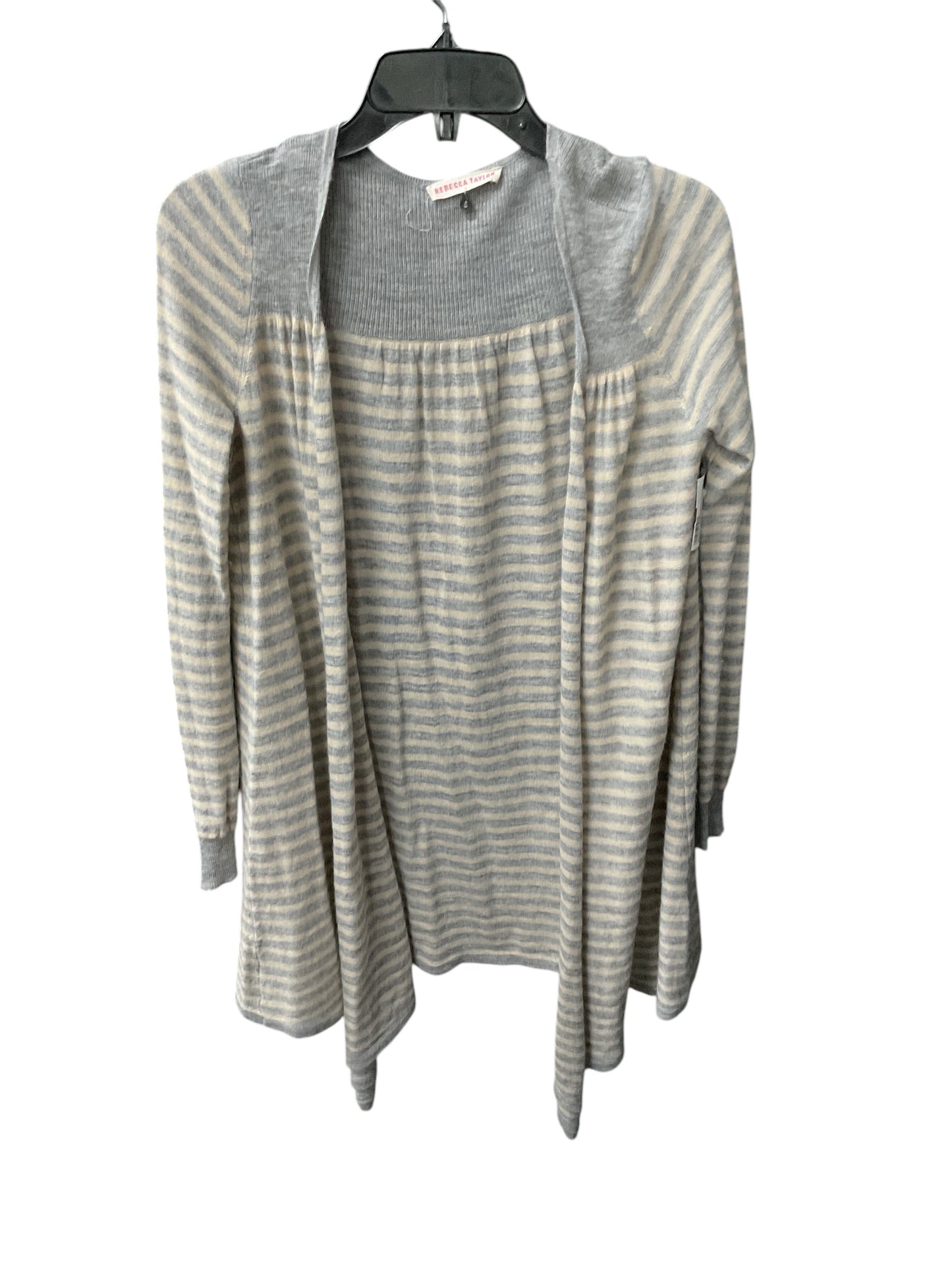 Sweater Cardigan By Rebecca Taylor In Striped Pattern, Size: S