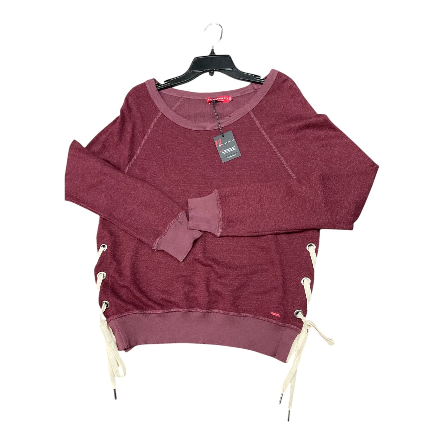 Top Long Sleeve By Cma In Maroon, Size: M