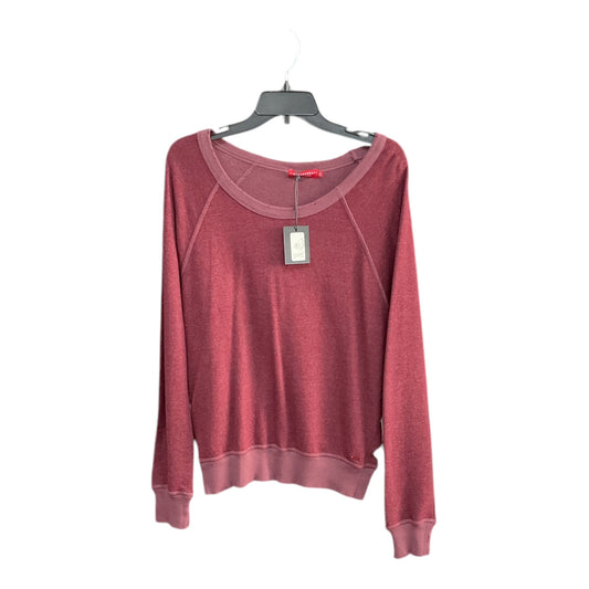 Top Long Sleeve By Cma In Maroon, Size: M