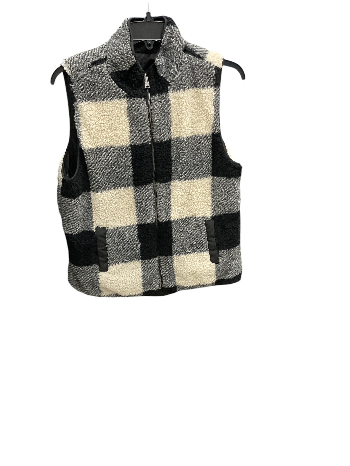 Vest Fleece By Thread And Supply In Black & Cream, Size: S