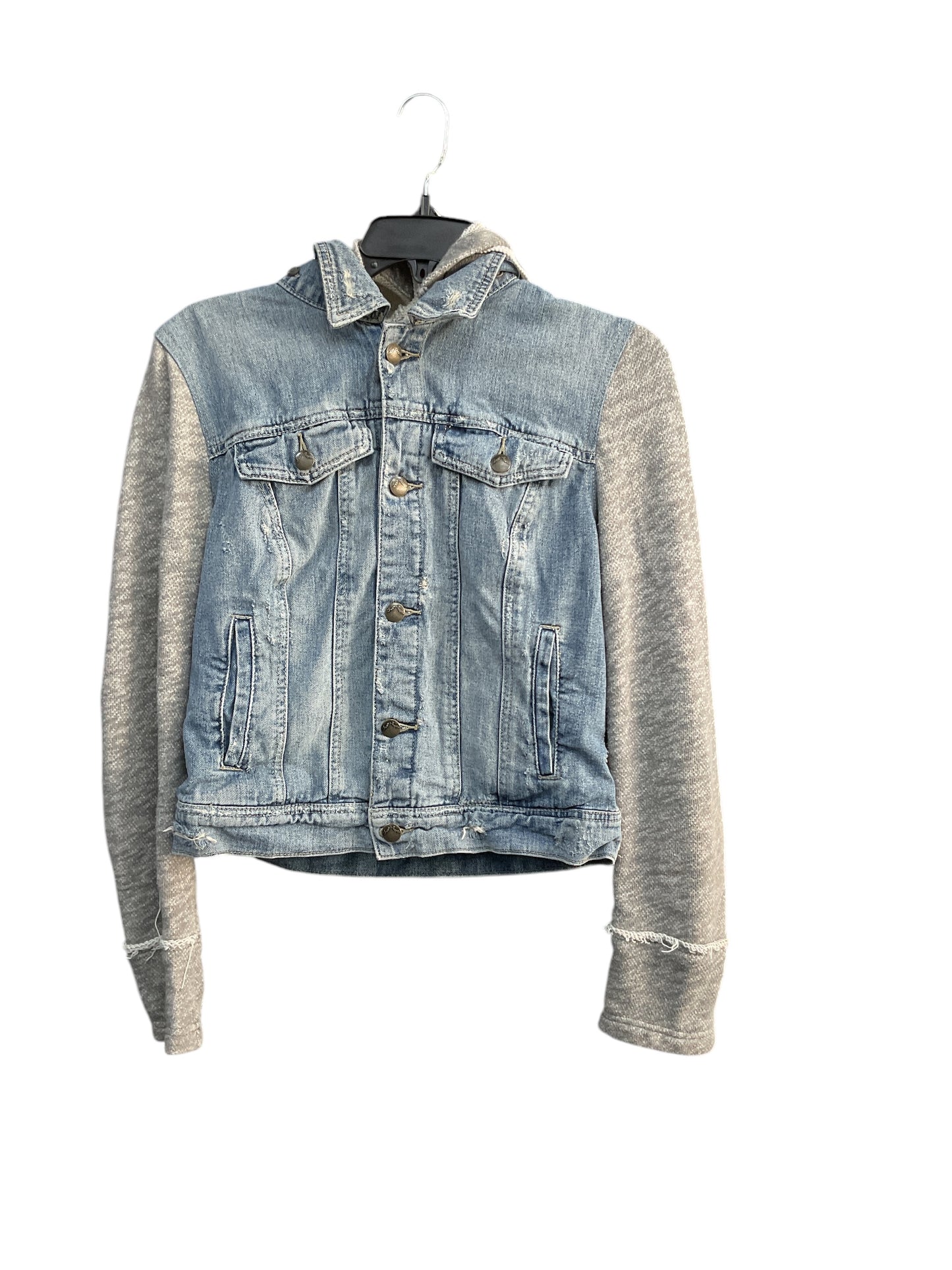 Jacket Denim By Free People In Blue Denim, Size: M