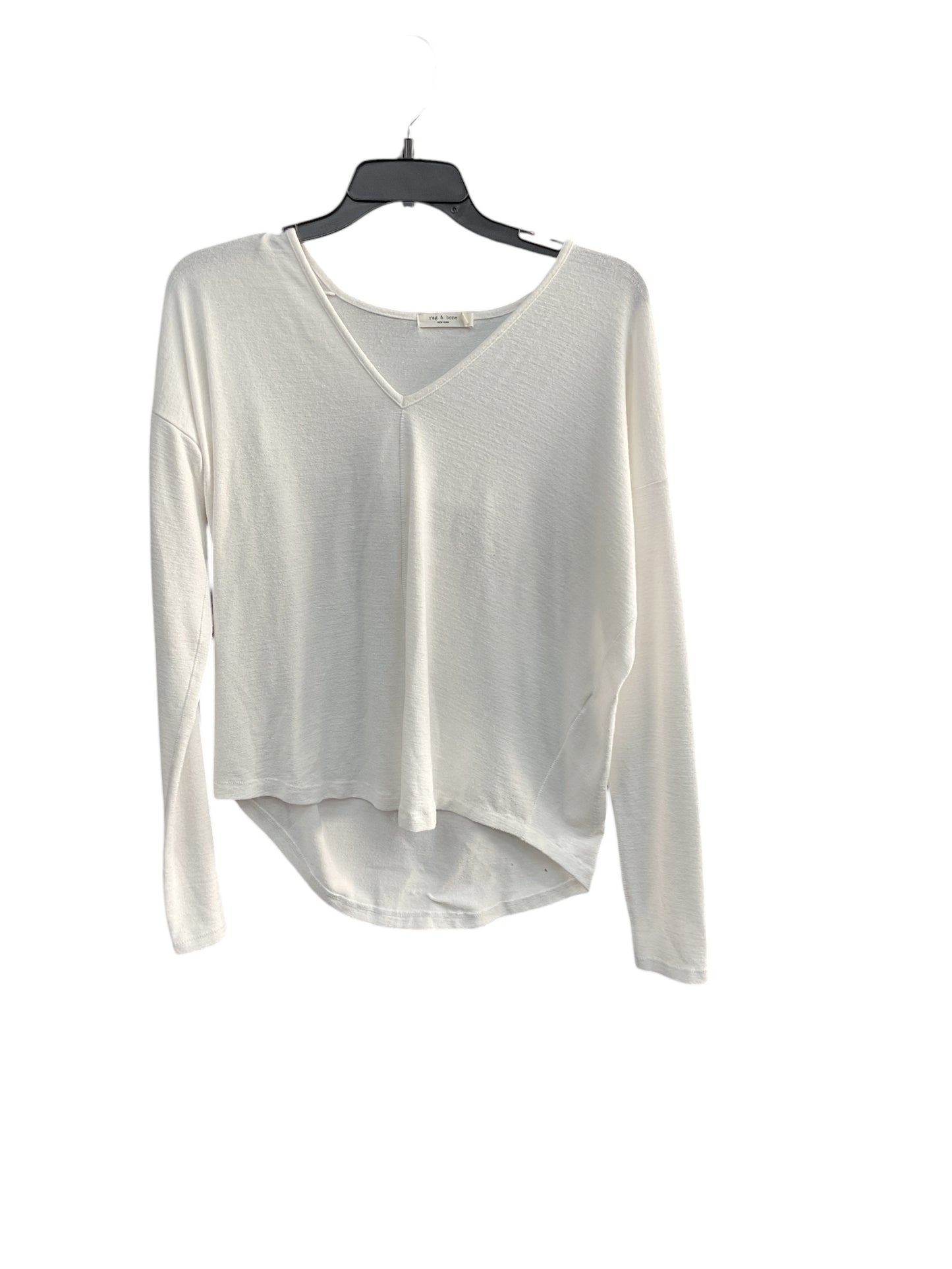 Top Long Sleeve Basic By Rag And Bone In White, Size: S