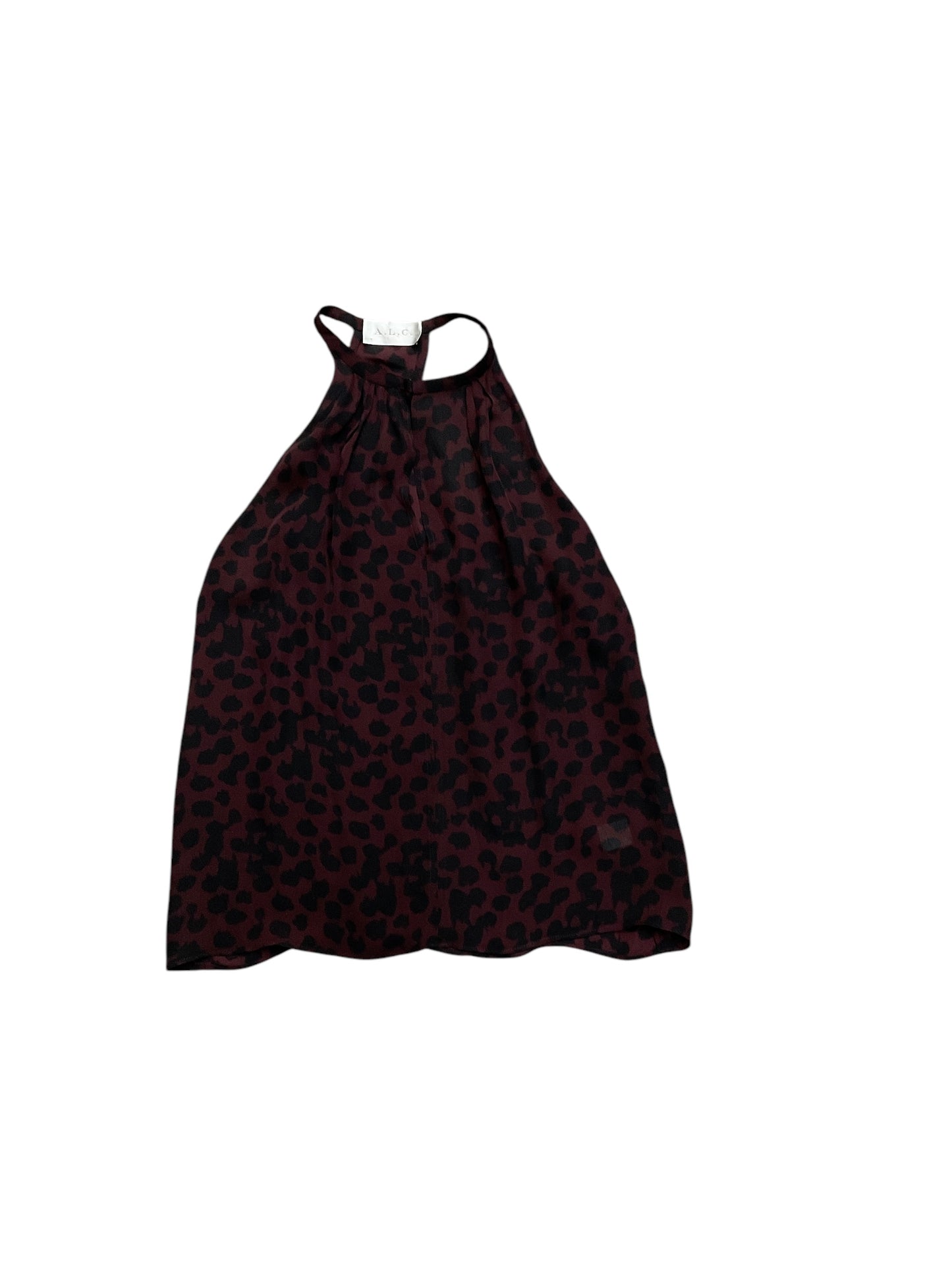 Blouse Sleeveless By Alc In Leopard Print, Size: S