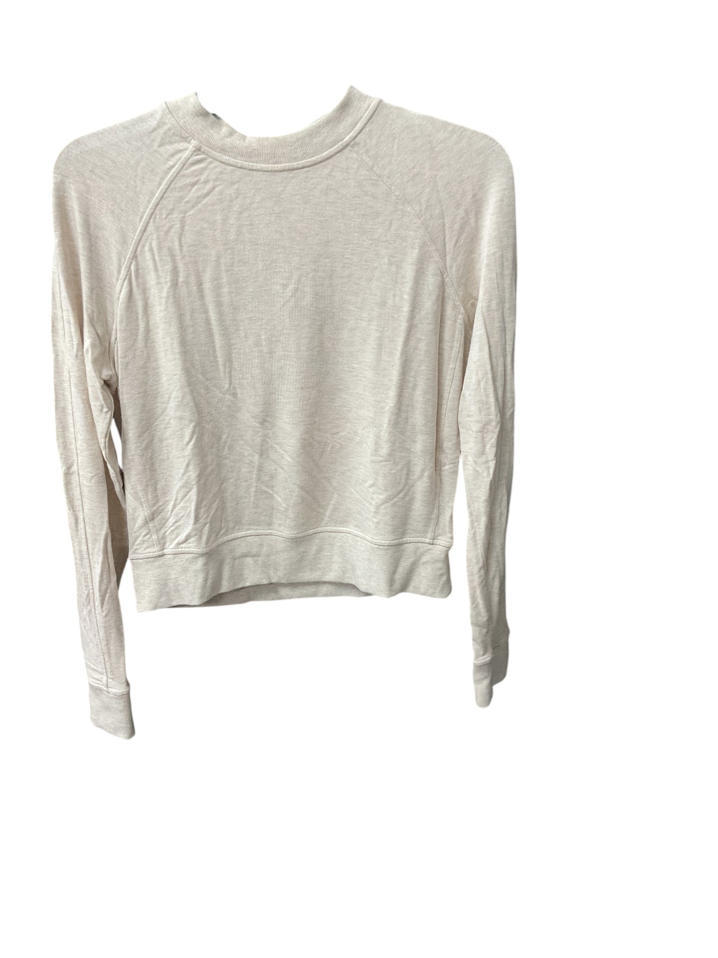 Athletic Top Long Sleeve Crewneck By Lululemon In Beige, Size: 4