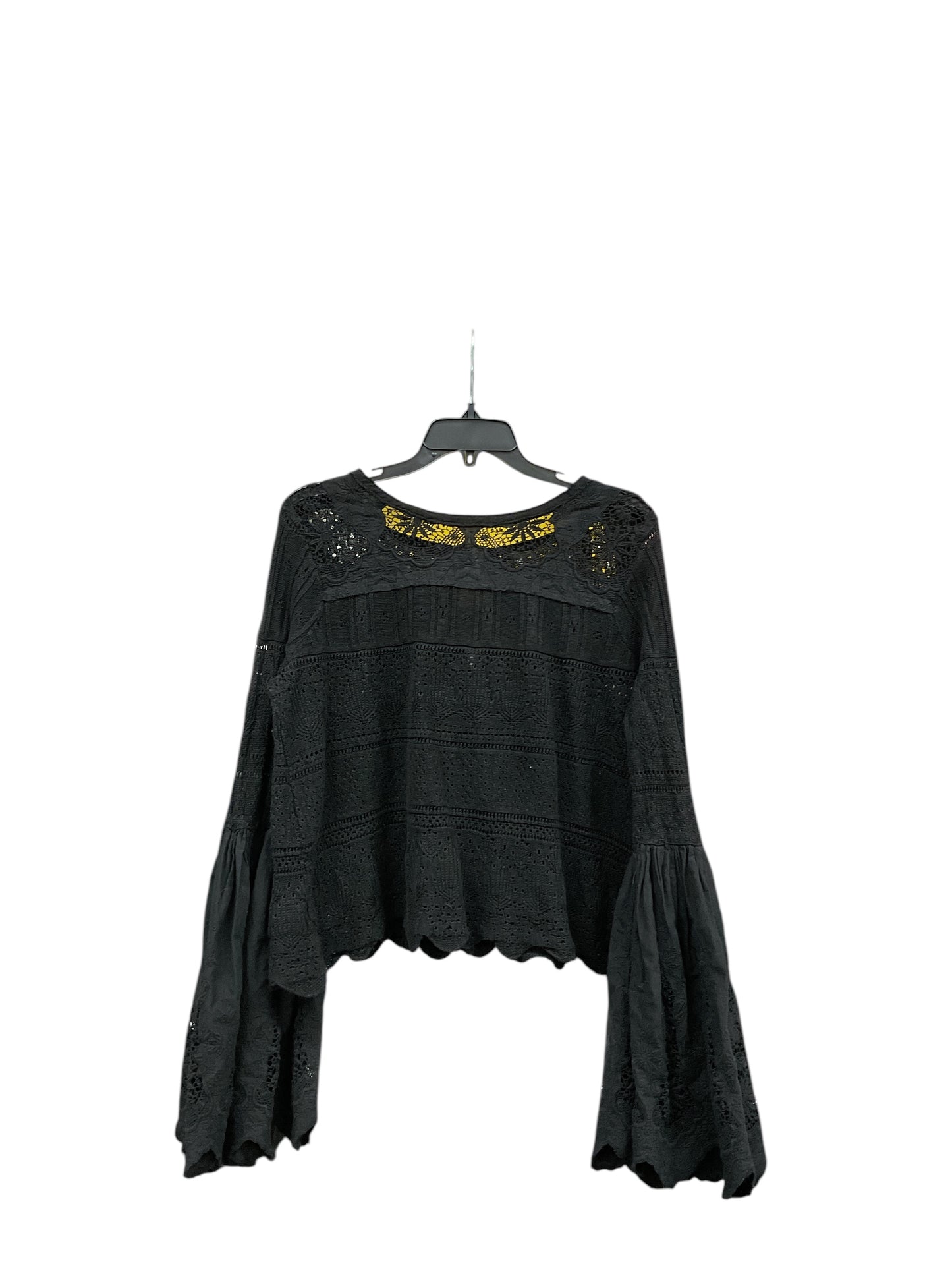 Top Long Sleeve By Free People In Black, Size: L