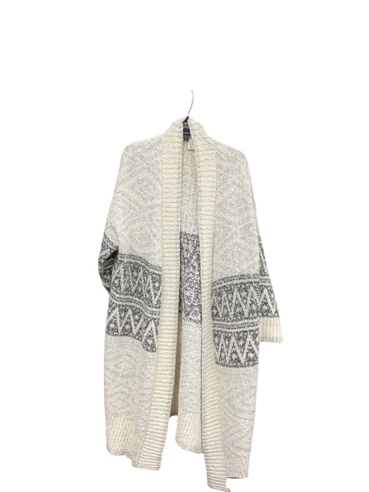 Sweater Cardigan By Joie In Grey & White, Size: 1x