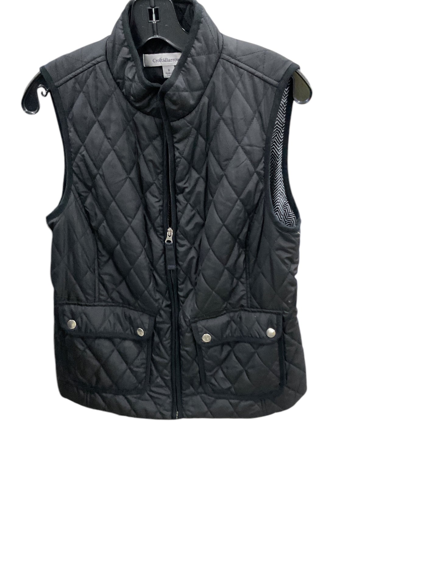 Vest Puffer & Quilted By Croft And Barrow In Black, Size: S