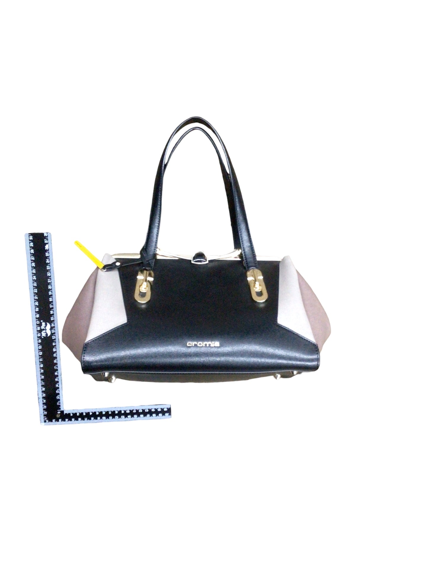 Handbag Leather By Cromia Size: Medium