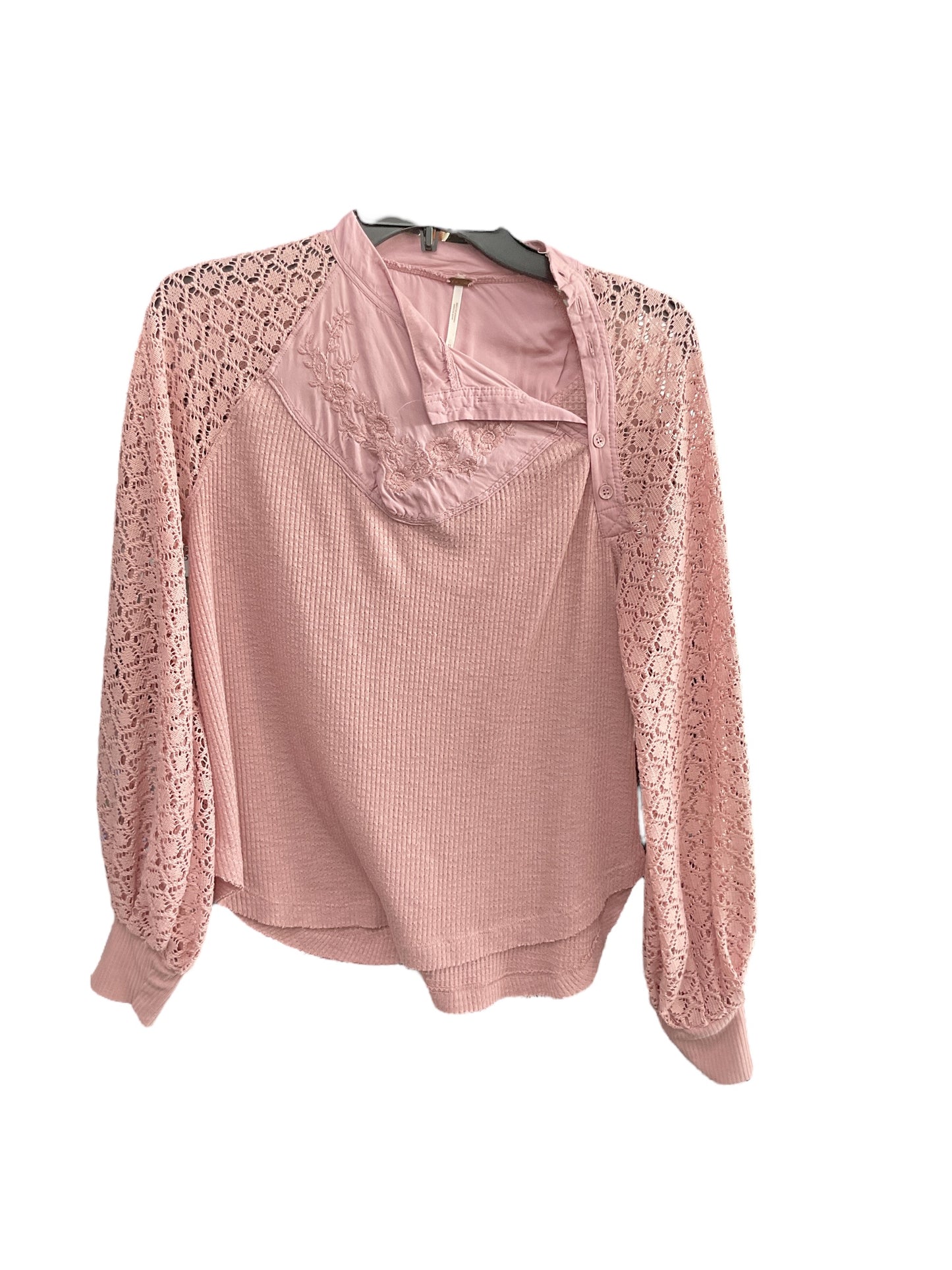 Top Long Sleeve By Free People In Mauve, Size: XS