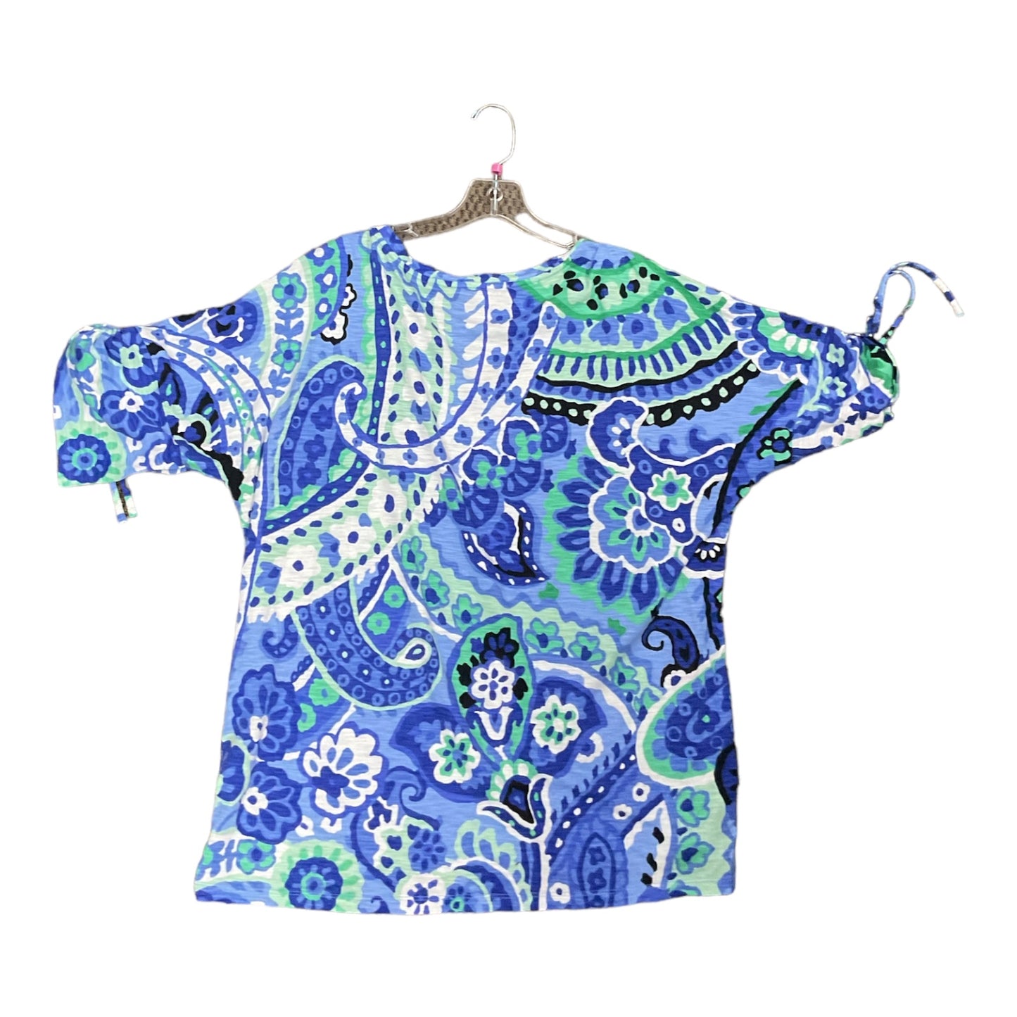 Blue & Green Top Short Sleeve Talbots, Size 2x