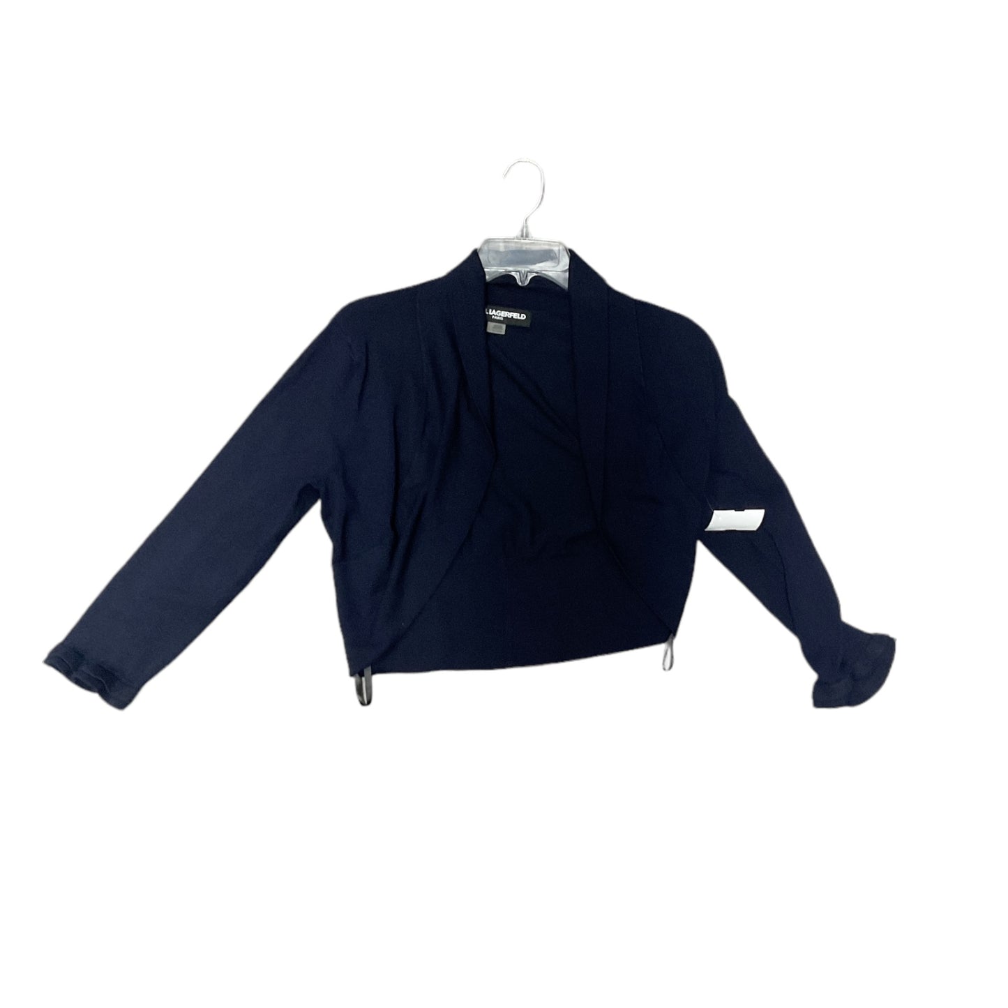 Cardigan Designer By Karl Lagerfeld In Navy, Size: M