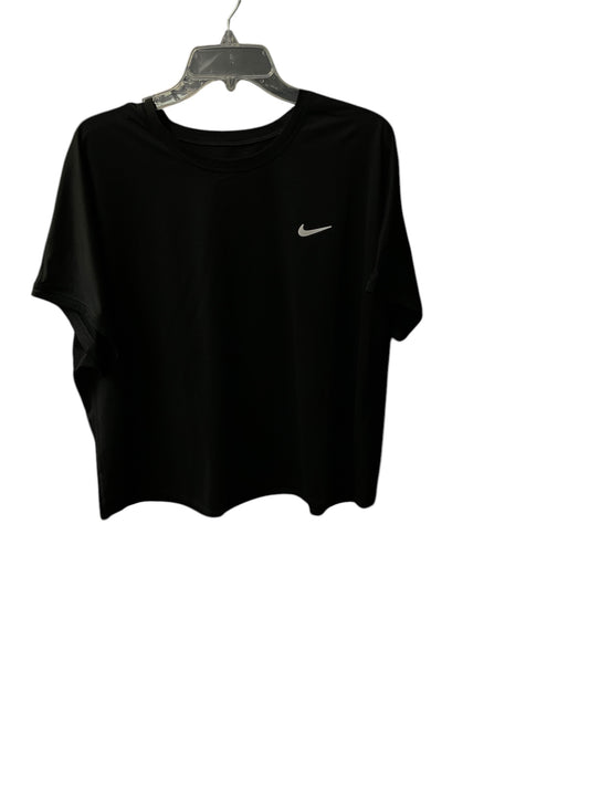 Athletic Top Short Sleeve By Nike Apparel In Black, Size: 1x