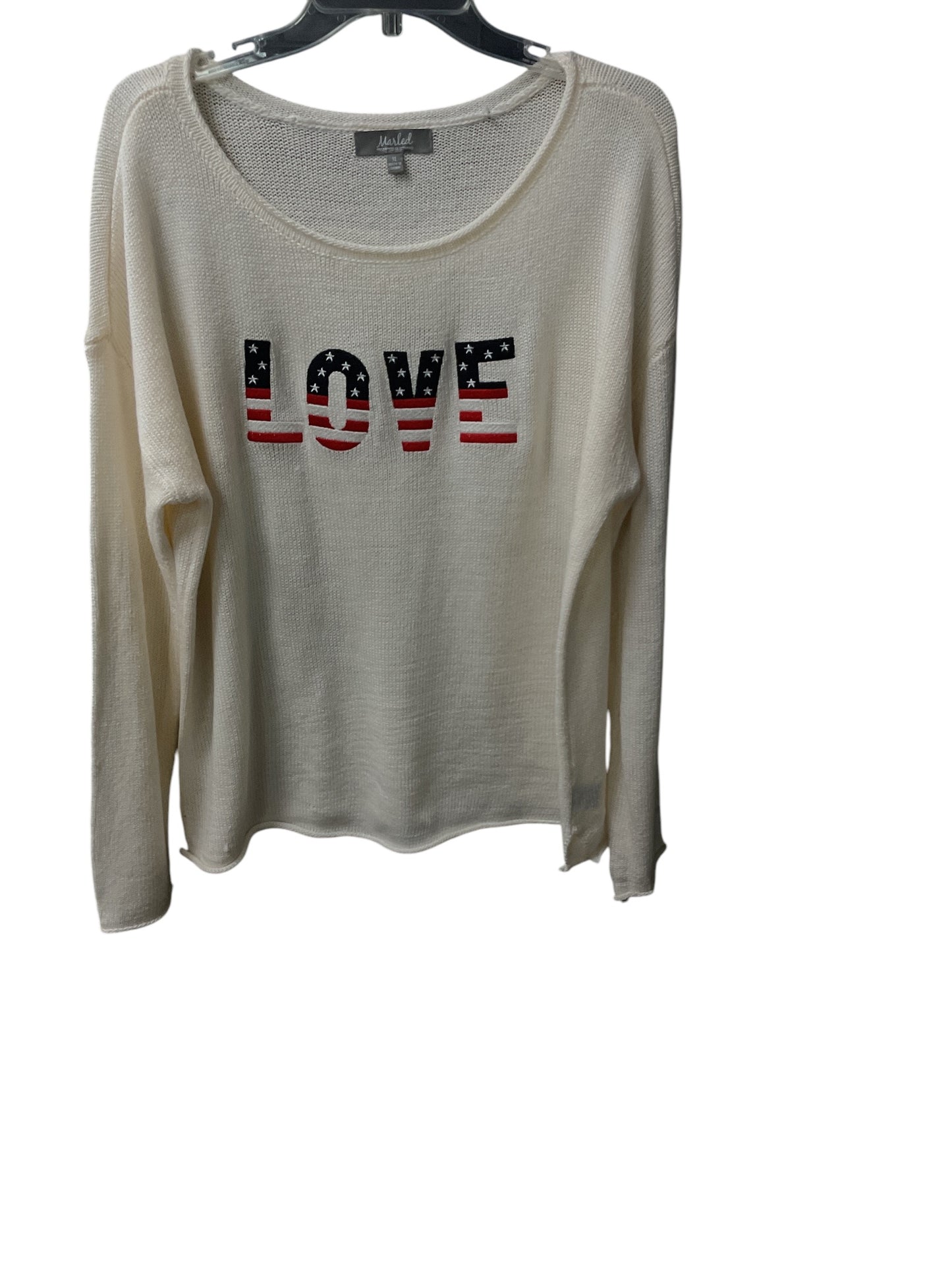 Sweater By Marled In Cream, Size: Xl