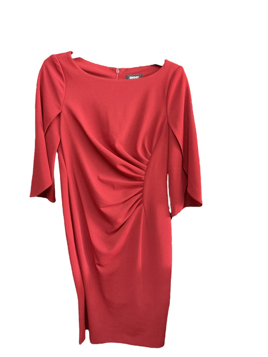 Dress Work By Dkny In Red, Size: 6