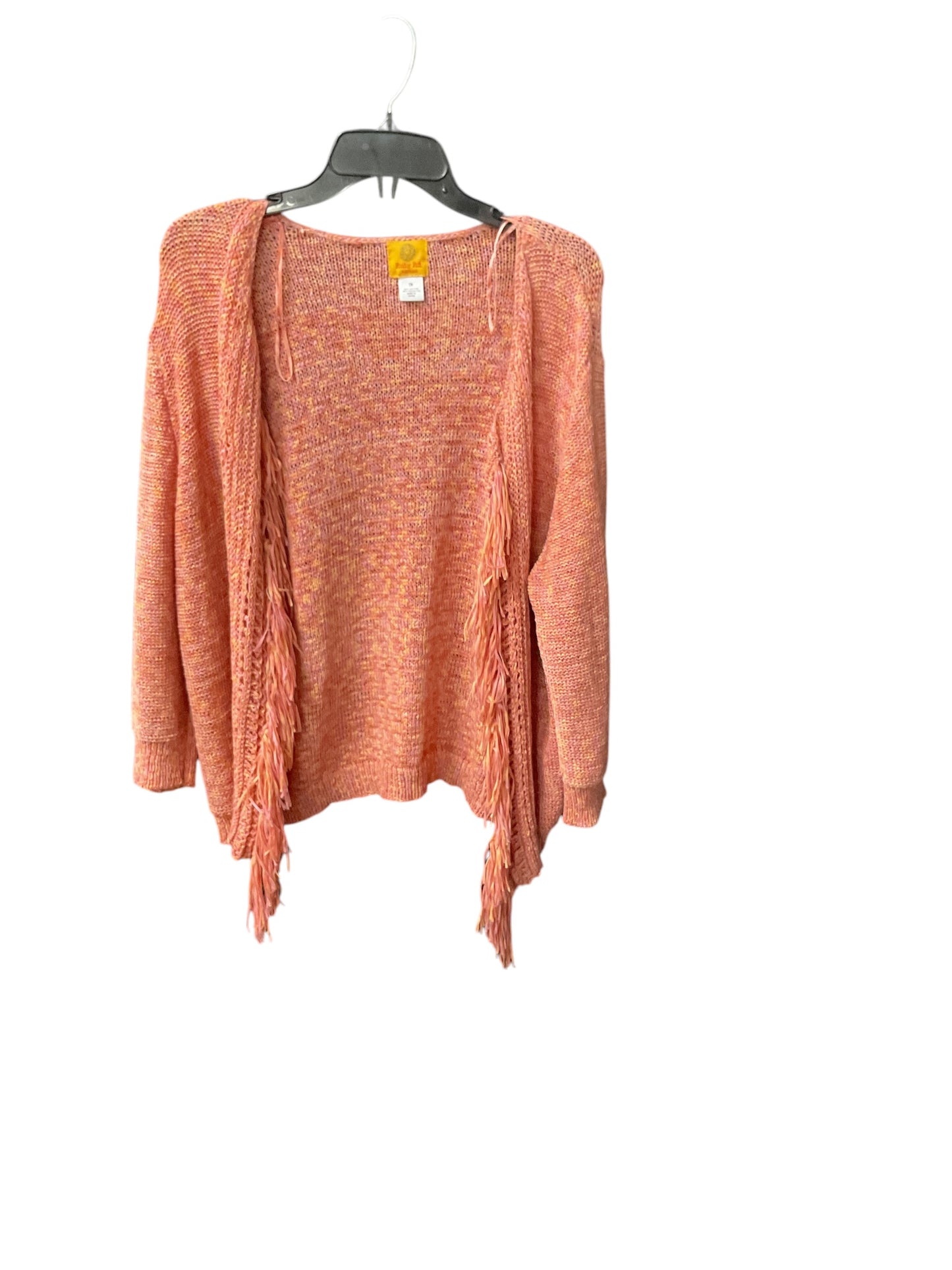 Sweater Cardigan By Ruby Rd In Orange & Pink, Size: 1x