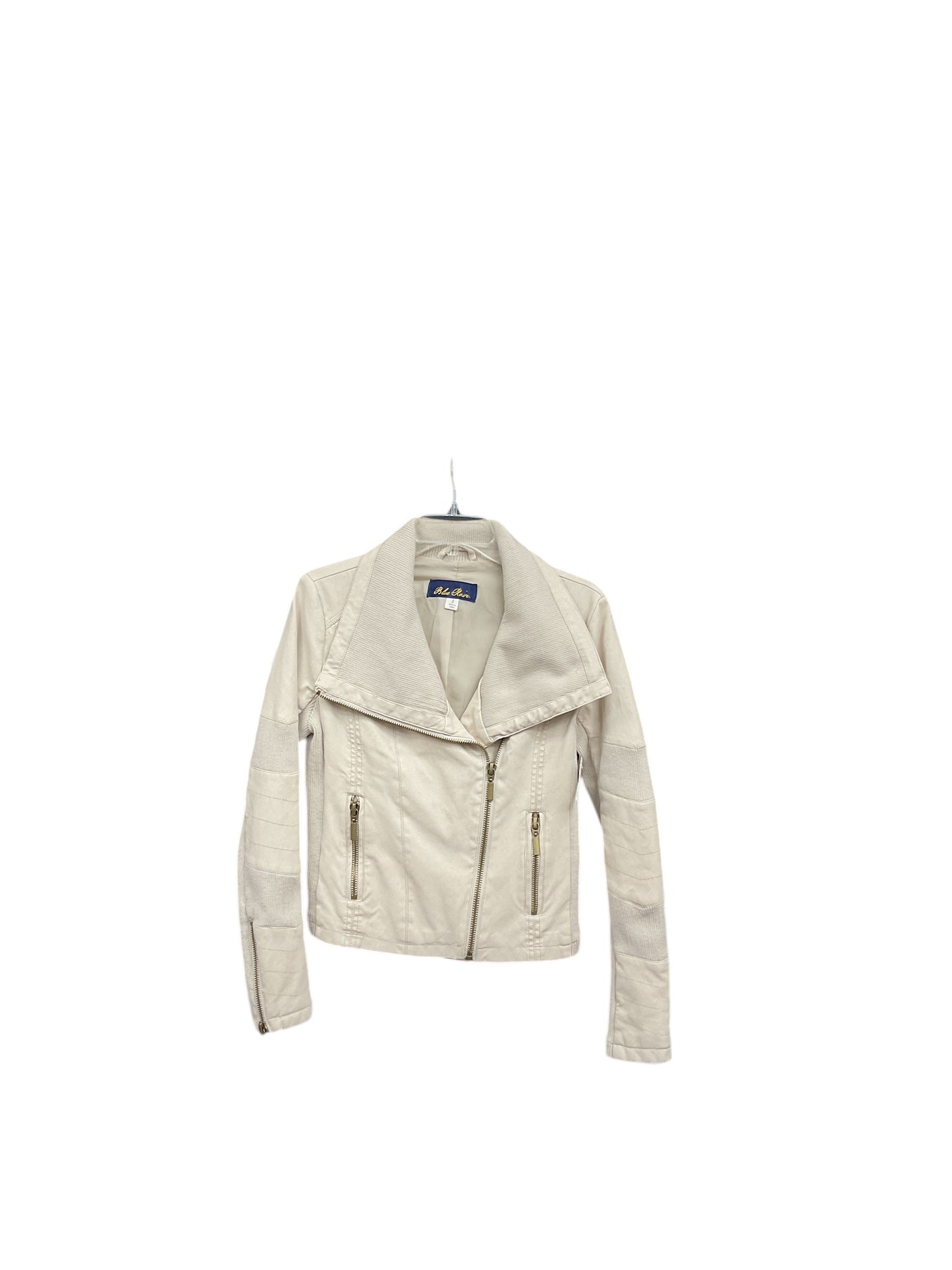 Jacket Moto By Blue Rain In Cream, Size: S