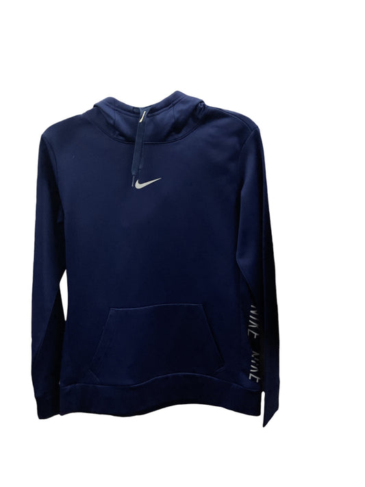 Athletic Sweatshirt Hoodie By Nike In Blue, Size: Petite   S