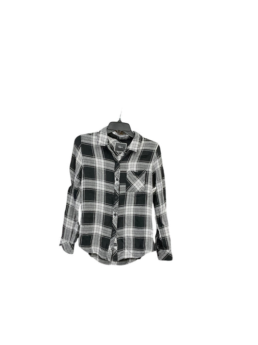 Top Long Sleeve By Rails In Plaid Pattern, Size: Xs