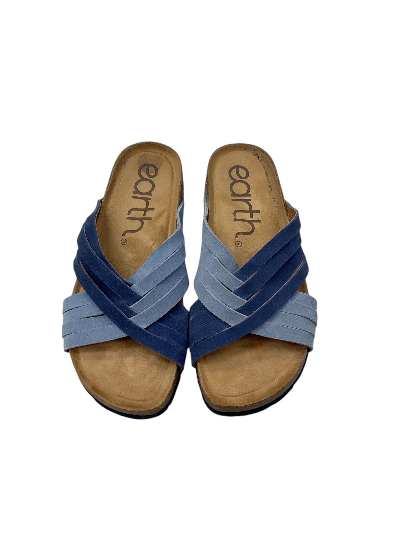 Sandals Flats By Earth In Blue, Size: 9