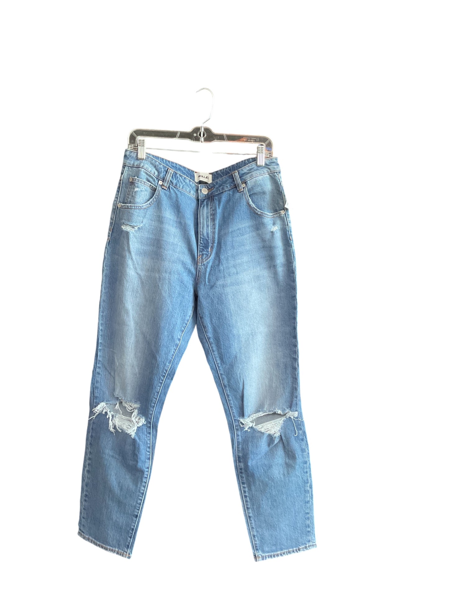 Jeans Straight By Rollas In Blue Denim, Size: 14