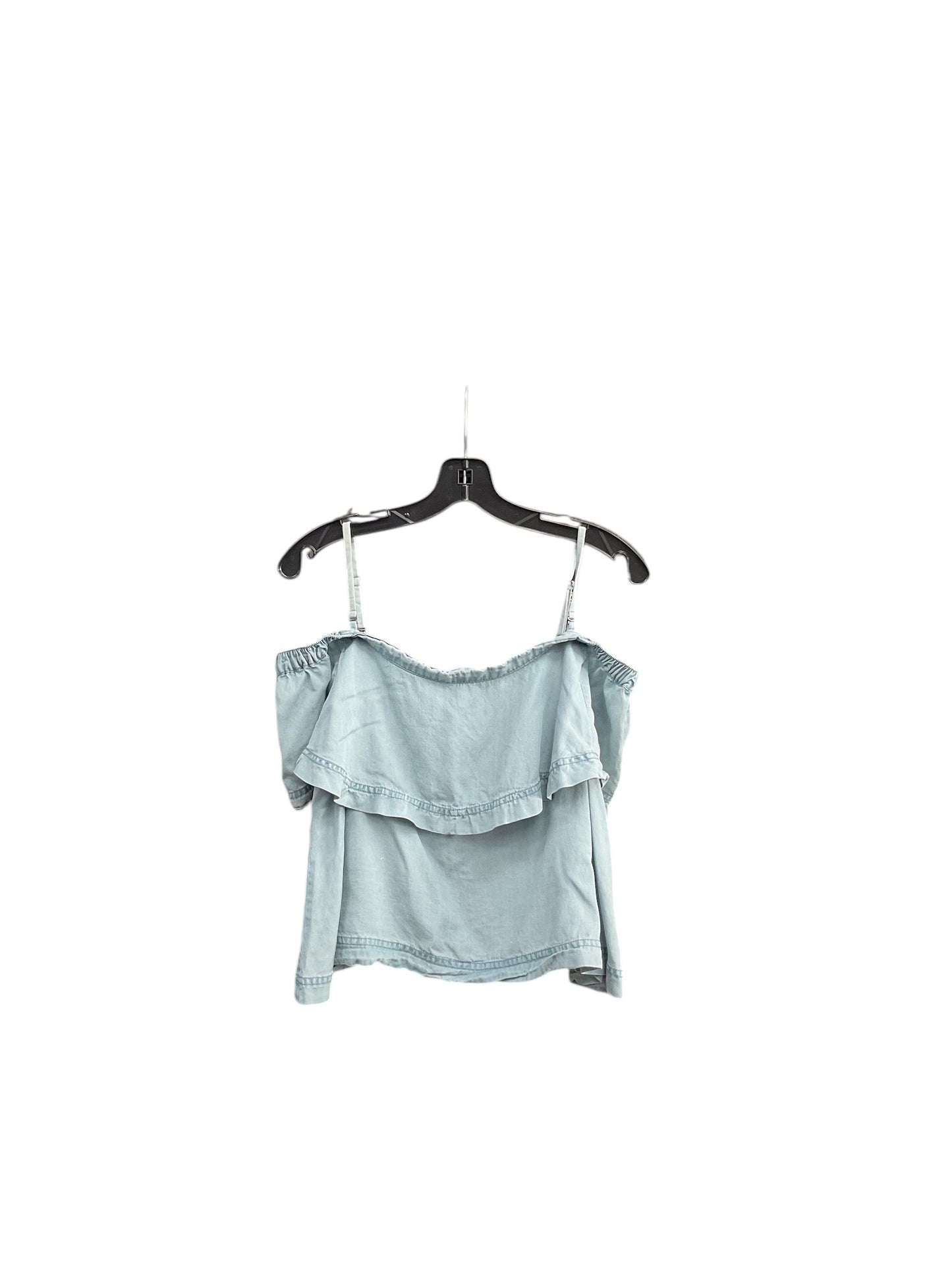 Top Short Sleeve By Free People In Blue Denim, Size: Sp