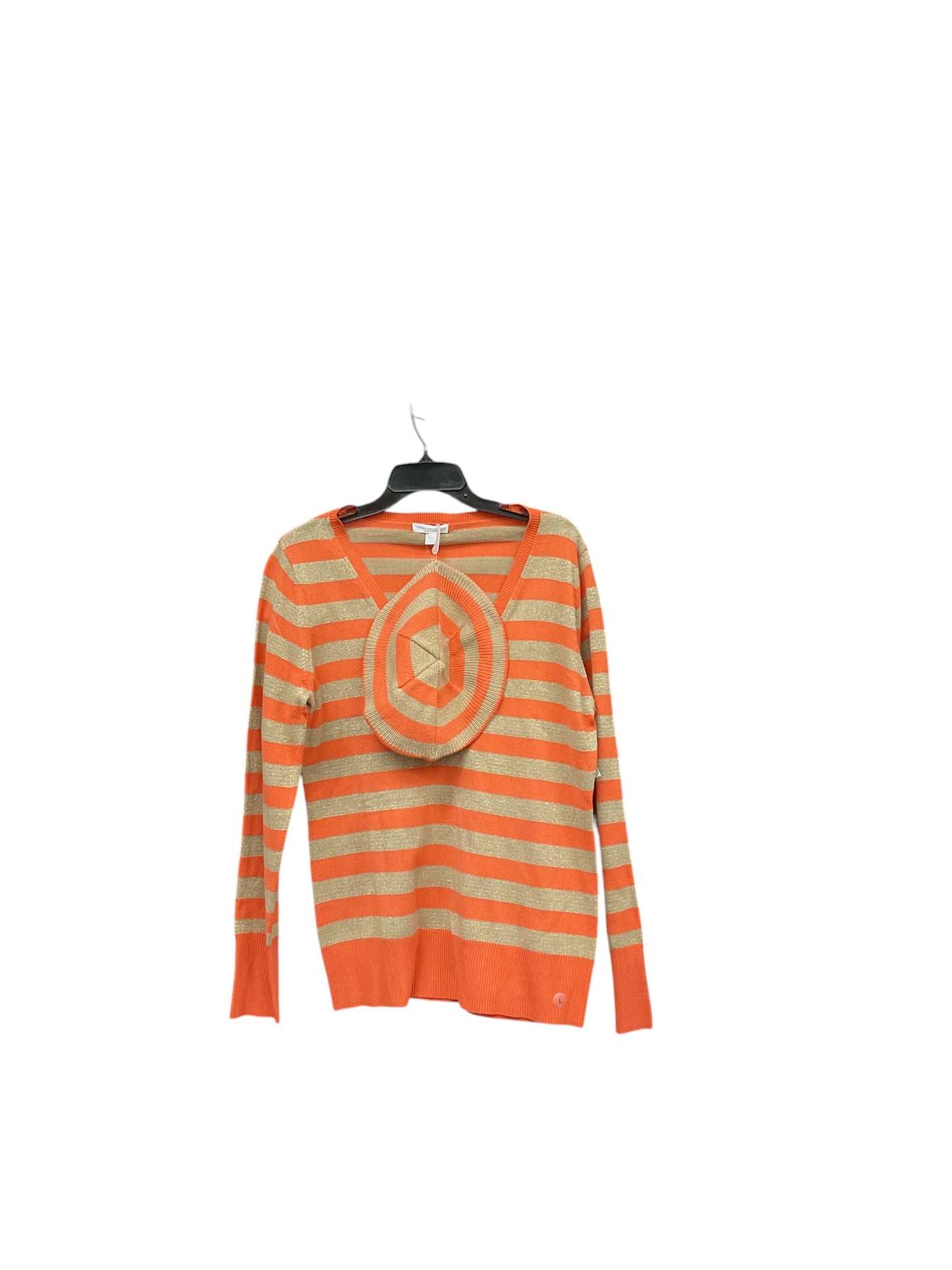 Top Long Sleeve By New York And Co In Striped Pattern, Size: L