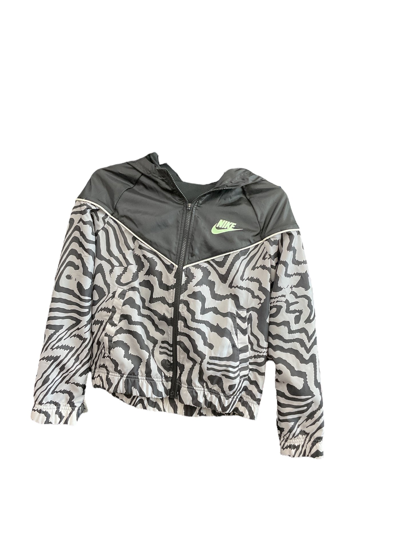 Athletic Jacket By Nike In Zebra Print, Size: XS