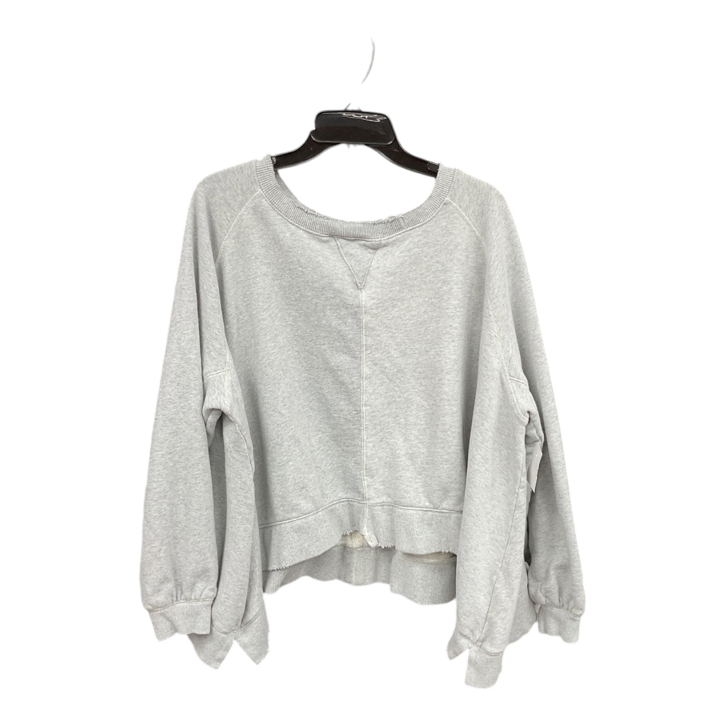 Sweatshirt Crewneck By Free People In Grey, Size: M