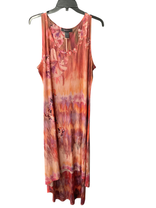 Dress Casual Maxi By Ashley Stewart In Orange & Pink, Size: 2x