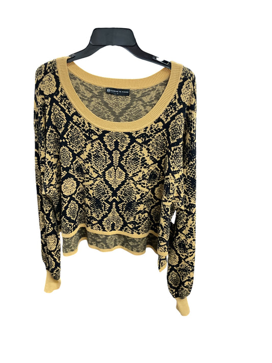 Sweater By Fashion To Figure In Yellow, Size: 18