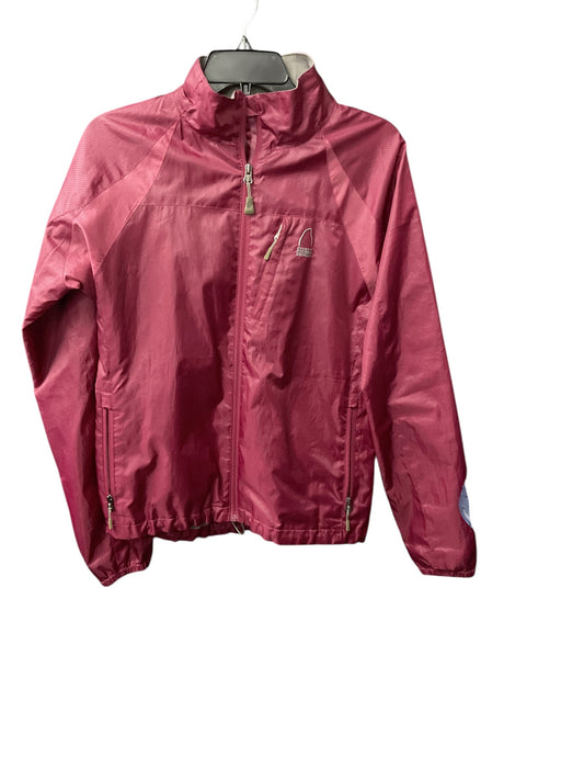 Jacket Windbreaker By Clothes Mentor In Burgundy, Size: M